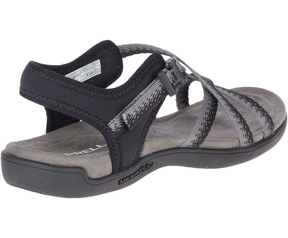 Merrell Sandals Black/Grey - District Muri Lattice - Womens 39KERGNTW